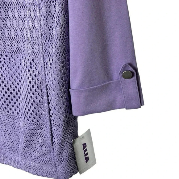 Y2K ,eyelet,crochet jacket,zip up cardigan,sweater,cottagecore, NWOT,pockets,SM - Picture 4 of 15